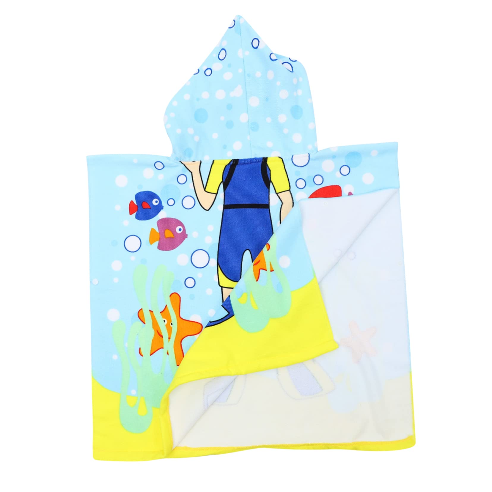 VICASKY 5pièces Serviettes De Bain Garçon Fille Cape De Bain à Capuche Microfibre Ultra Douce pour Et Confortable Après Douche