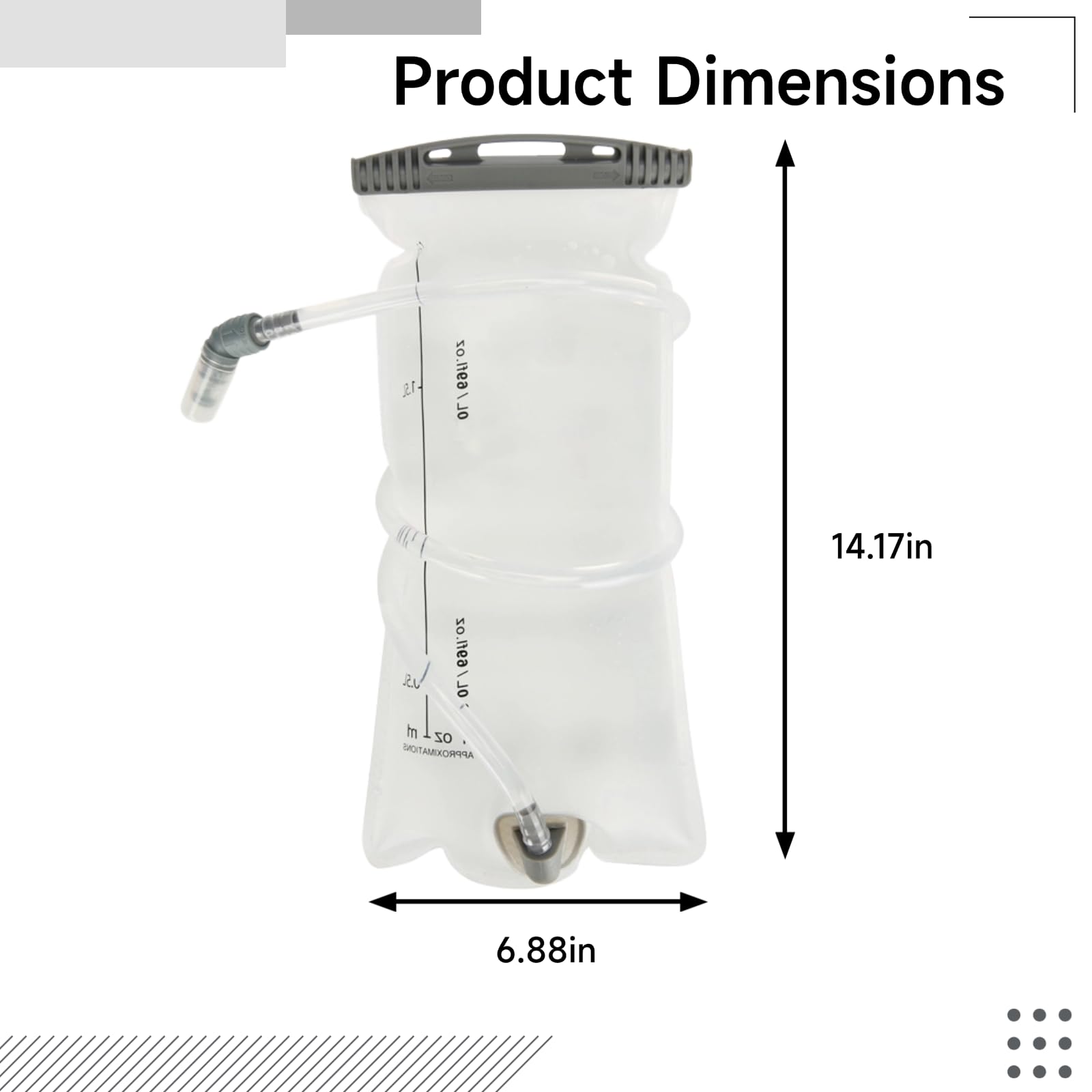 Réservoir d’hydratation 67,6 oz / 2,0 L, Poche à Eau sans BPA, Sac de Stockage Pliable 17,5 x 36 cm, Large Ouverture, Verrouillage Rapide à Bouton Unique, étanche pour Course, randonnée, vélo