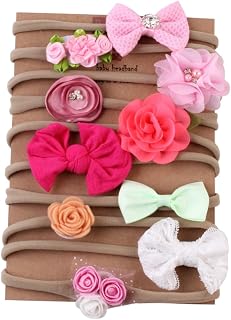 SHOWERORO Fitas De Cabelo Para Meninas Acessórios De Cabelo Para Meninas Acessórios De Cabelo De Meninas Tiaras De Náilon Para Bebês Tiaras E Laços De Náilon Acessórios De Cabelo De Náilon