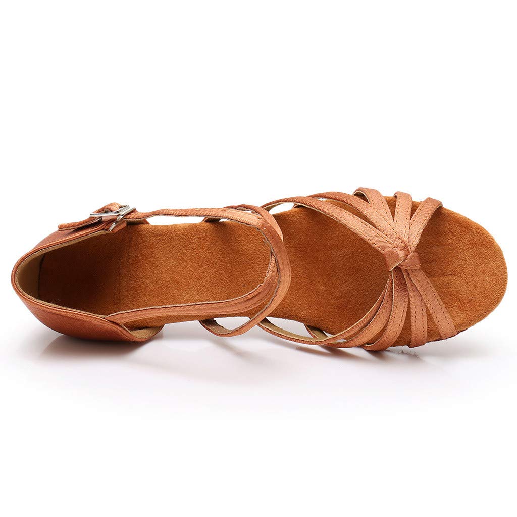 Scarpe da Ballo Bambina Ragazza Scarpes Principessa da Ballo Tango Scarpe Latine Sandali da Danza Comode Ragazze Scarpette Danza Tacco Basso per Allenamenti e Spettacoli