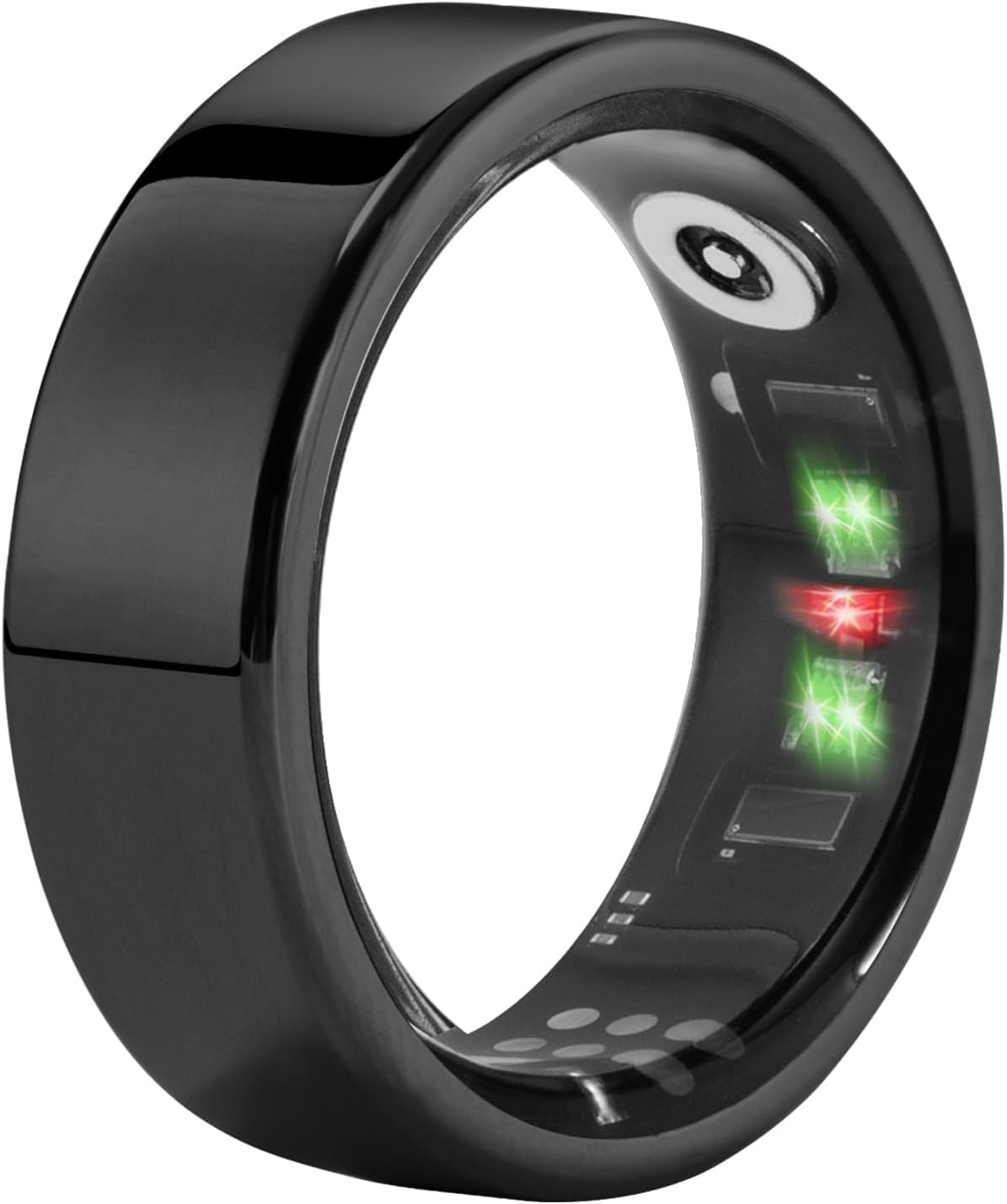 Anello intelligente per fitness, tracciamento sonno, battito cardiaco e ossigeno, taglia 7, nero
