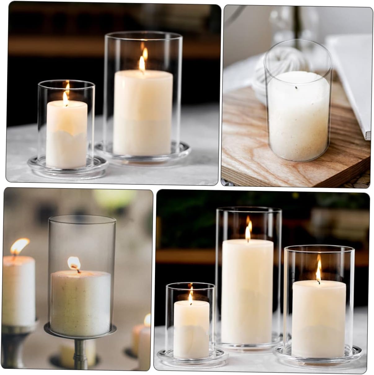 Alipis 3pcs Glass Candle Holder Shades for Tealight and Votive Candles for Home Decor and Romantic Settings