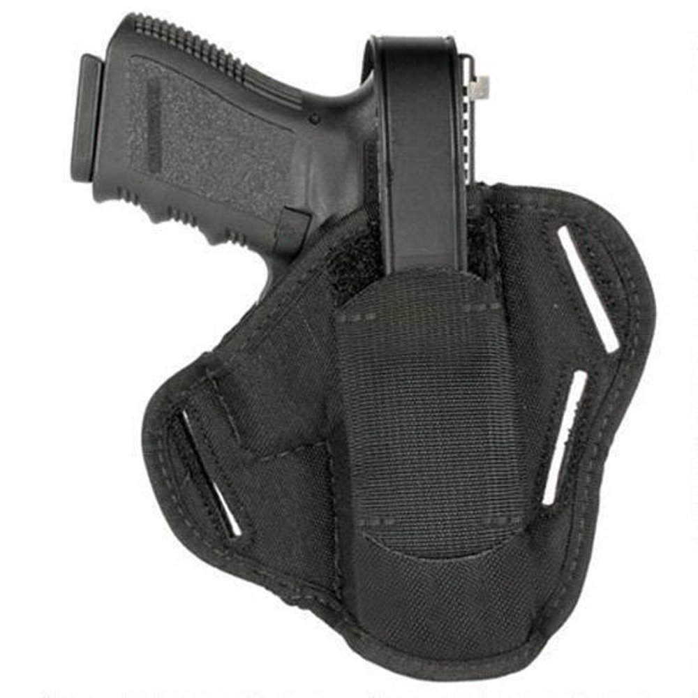 BLACKHAWK 3-Slot Ambidextrous Black Pancake Holster, Size 01, (3" - 4" Barrel Med Auto (.32-.380 Cal) )
