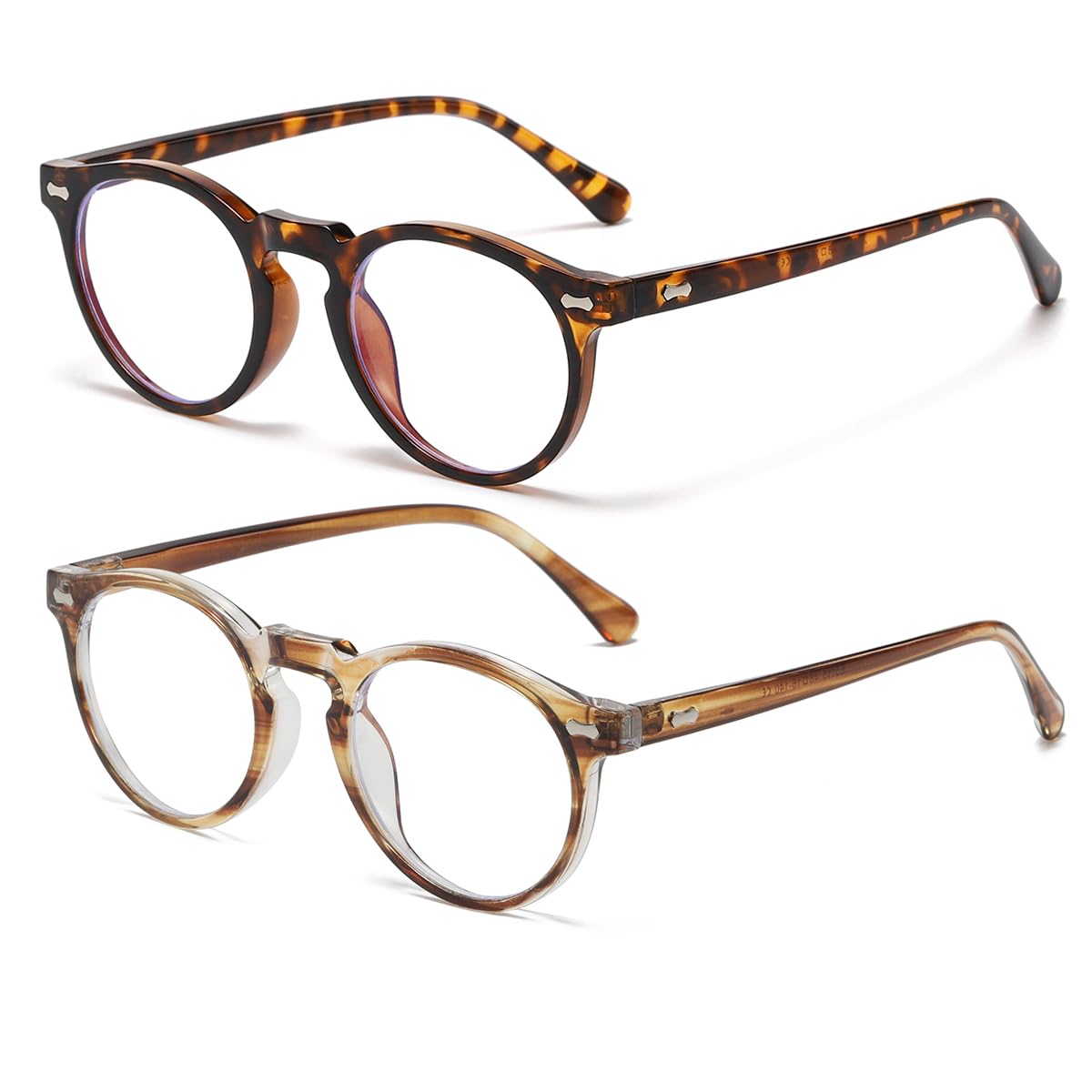 JOVAKIT Round Blue Light Glasses for Women Men Fashion Retro Circle Frame Computer Eyeglasses Anti Eyestrain