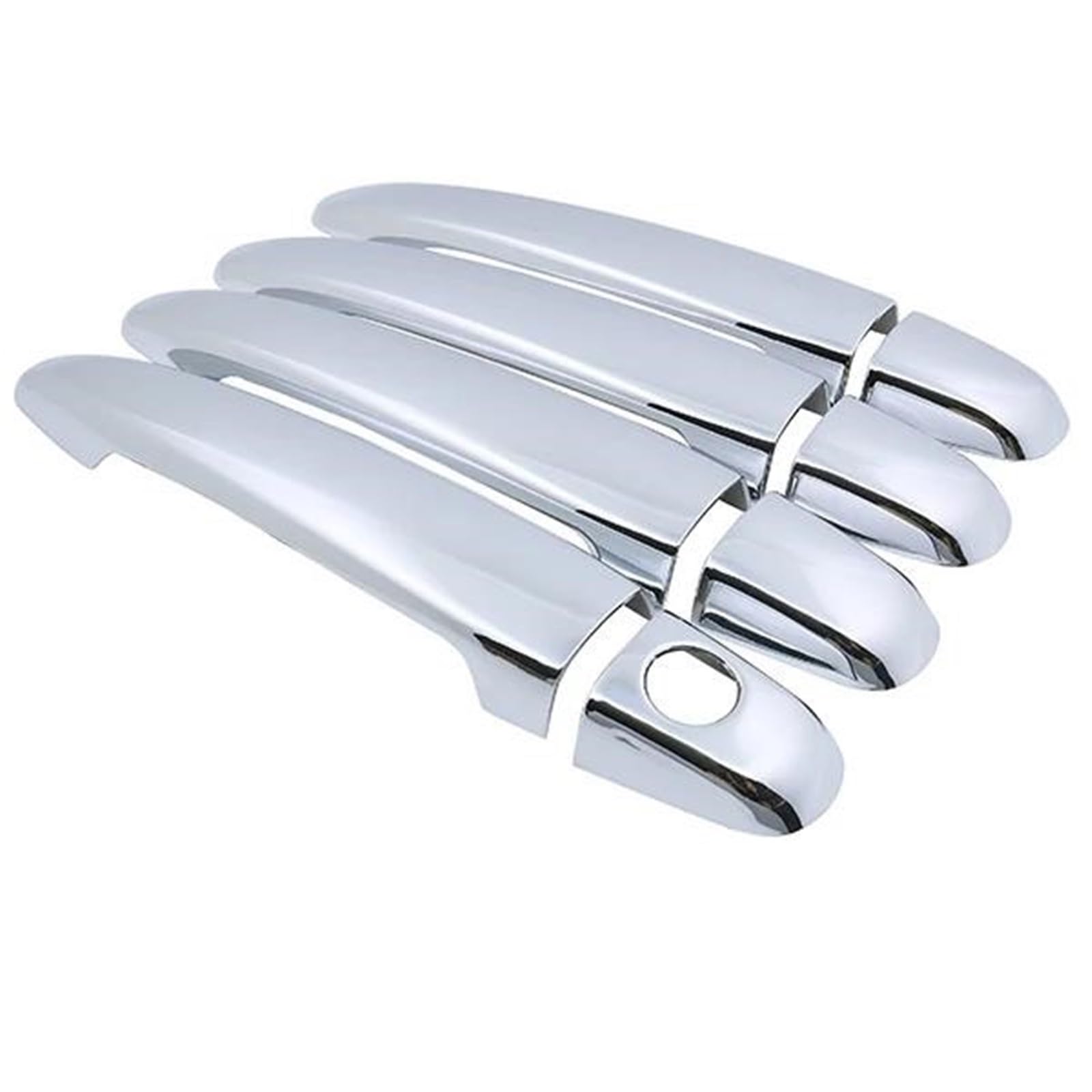 ZAPORA Chrome Door Handle Cover Trim Car Cap Stickers Accessories for Toyota for Alphard for Vellfire 2008-2014 AH20(No Button 4 Door)