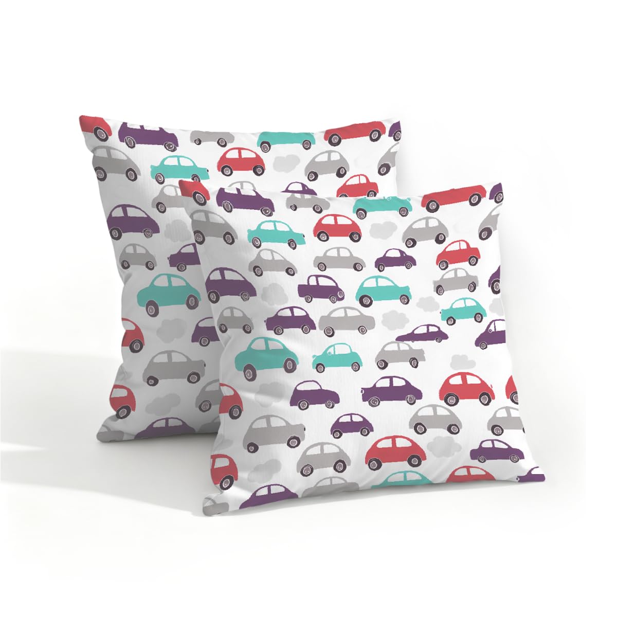 Outdoor Pillow Covers Waterproof Pillowcases 16x16in Set of 2 Cute Cartoon Cars Decorative Throw Cushion Case for Couch Sofa Garden Patio Furniture