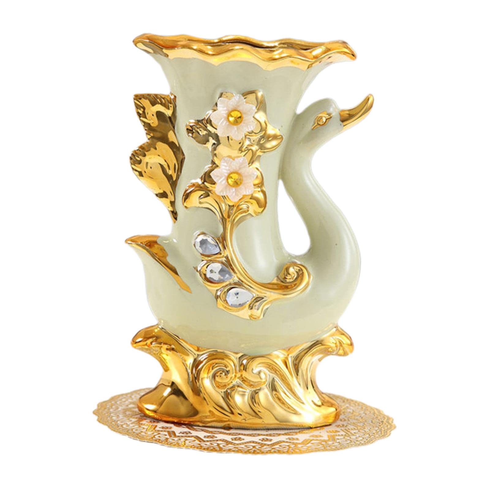 SUKIYPO Set di 2 Vasi in Ceramica, Moderni per Nordici, Vasi, Decorazione Estetica per Casa, Soggiorno, Ufficio, Fattoria, Tavolino da Caffè, Beige