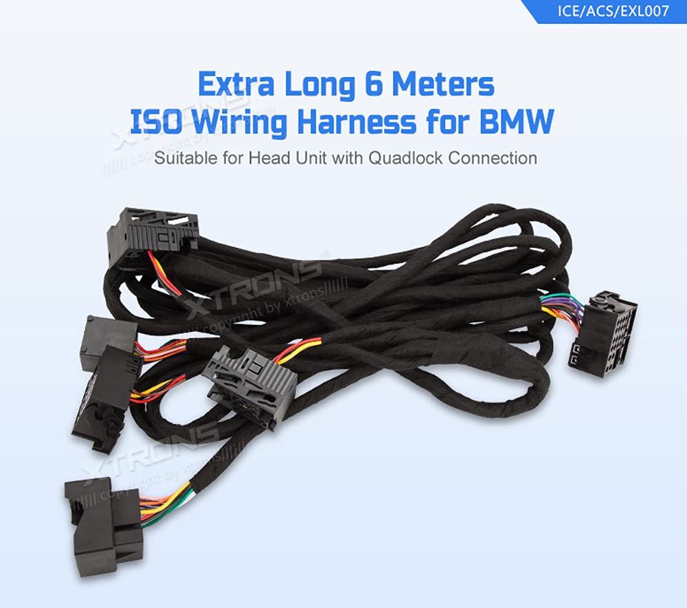 XTRONS® 6M Wiring Lead Harness Adapter for BMW E38 E39 E46 E53 ISO Stereo Plug Adaptor