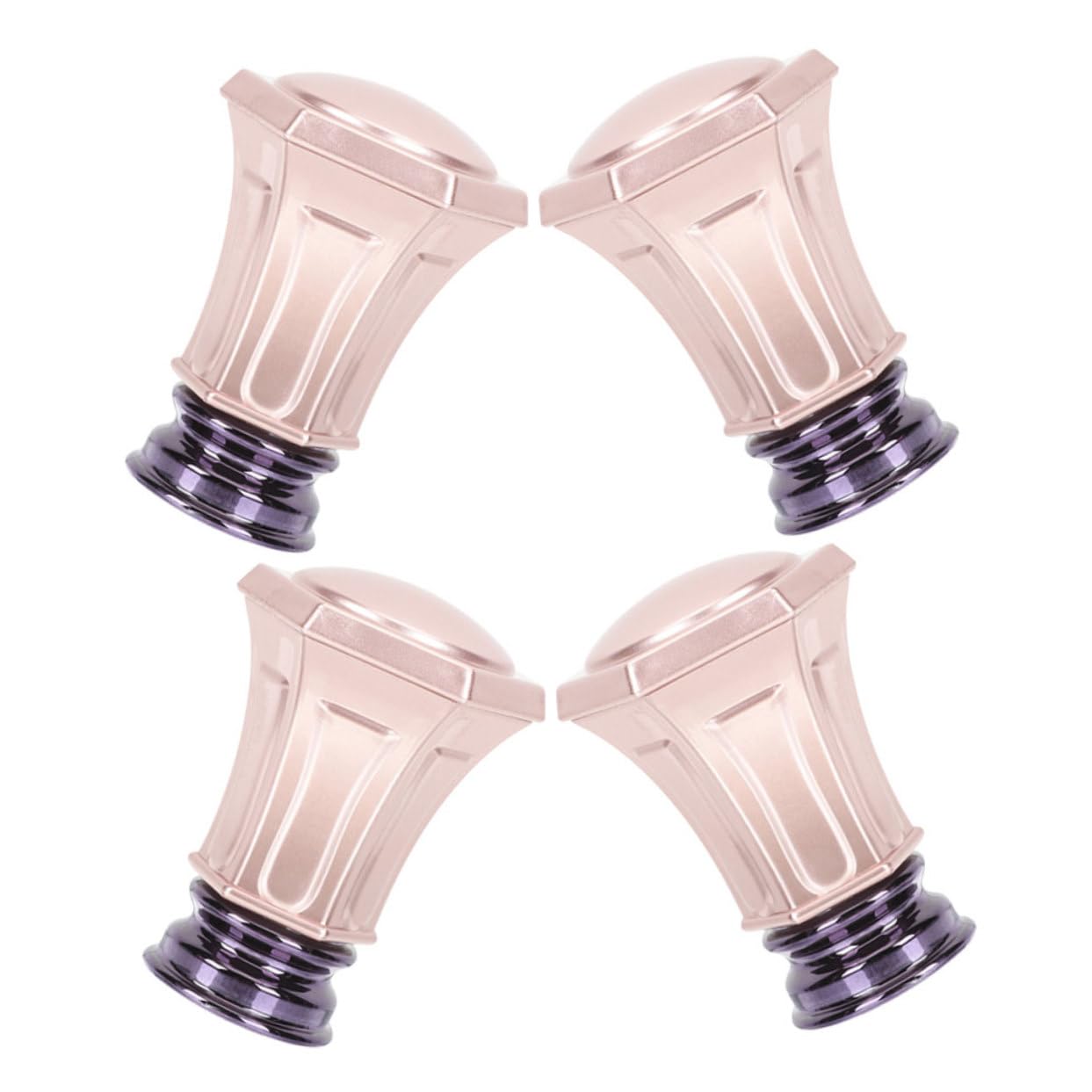 Garneck Vintage Decorative Rod Caps in Rose Gold Plastic Finials for Curtain Pole