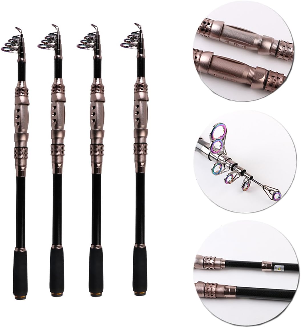 Portable Carbon Fiber 99% Telescopic Fishing Rod Retractable Travel Spinning Fishing Pole,Saltwater Boat Sea Rod 1.8m 2.1m 2.4m 2.7m 3m 3.3m
