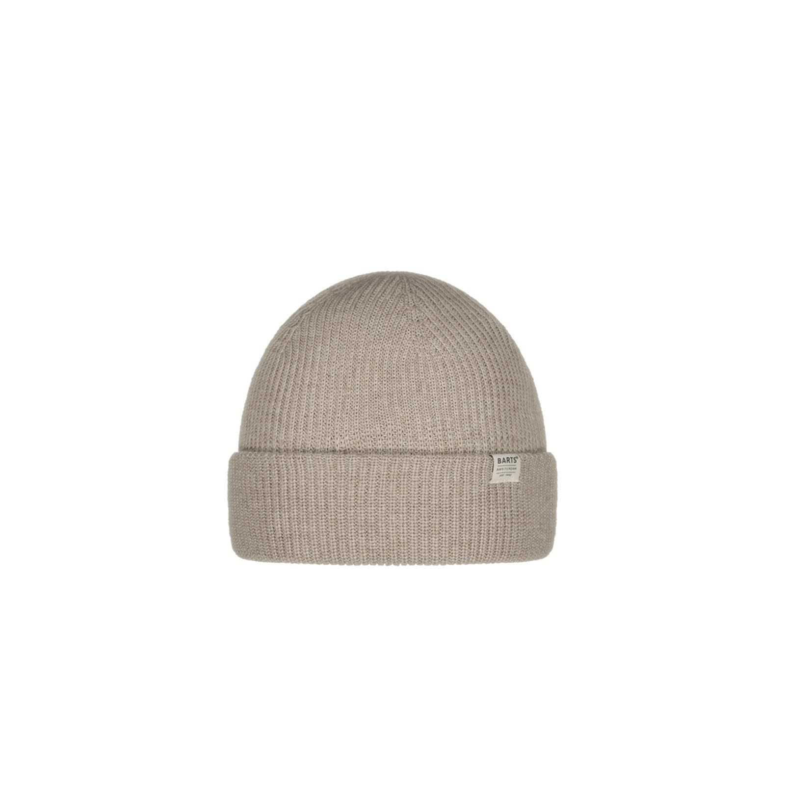 Barts Men's Beige Stonel Fine Knitted Stretchy Cuffed Beanie Hat