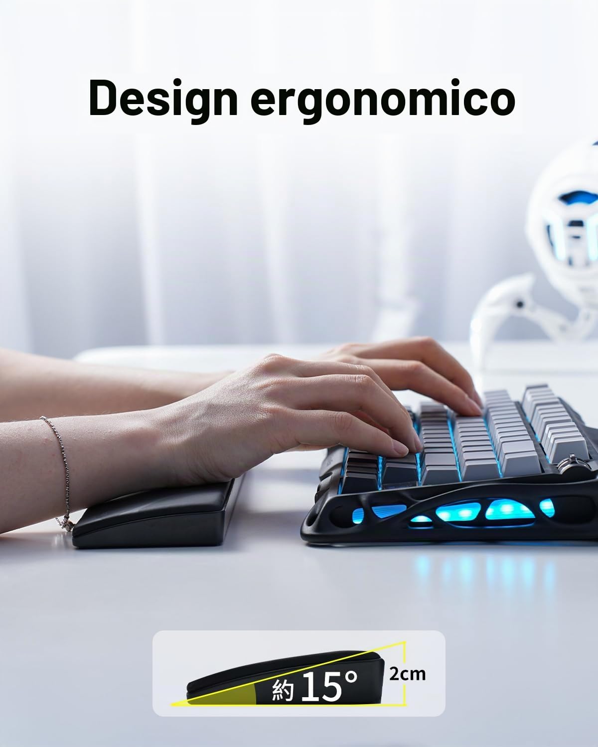 GravaStar Supporto per tastiera nero
