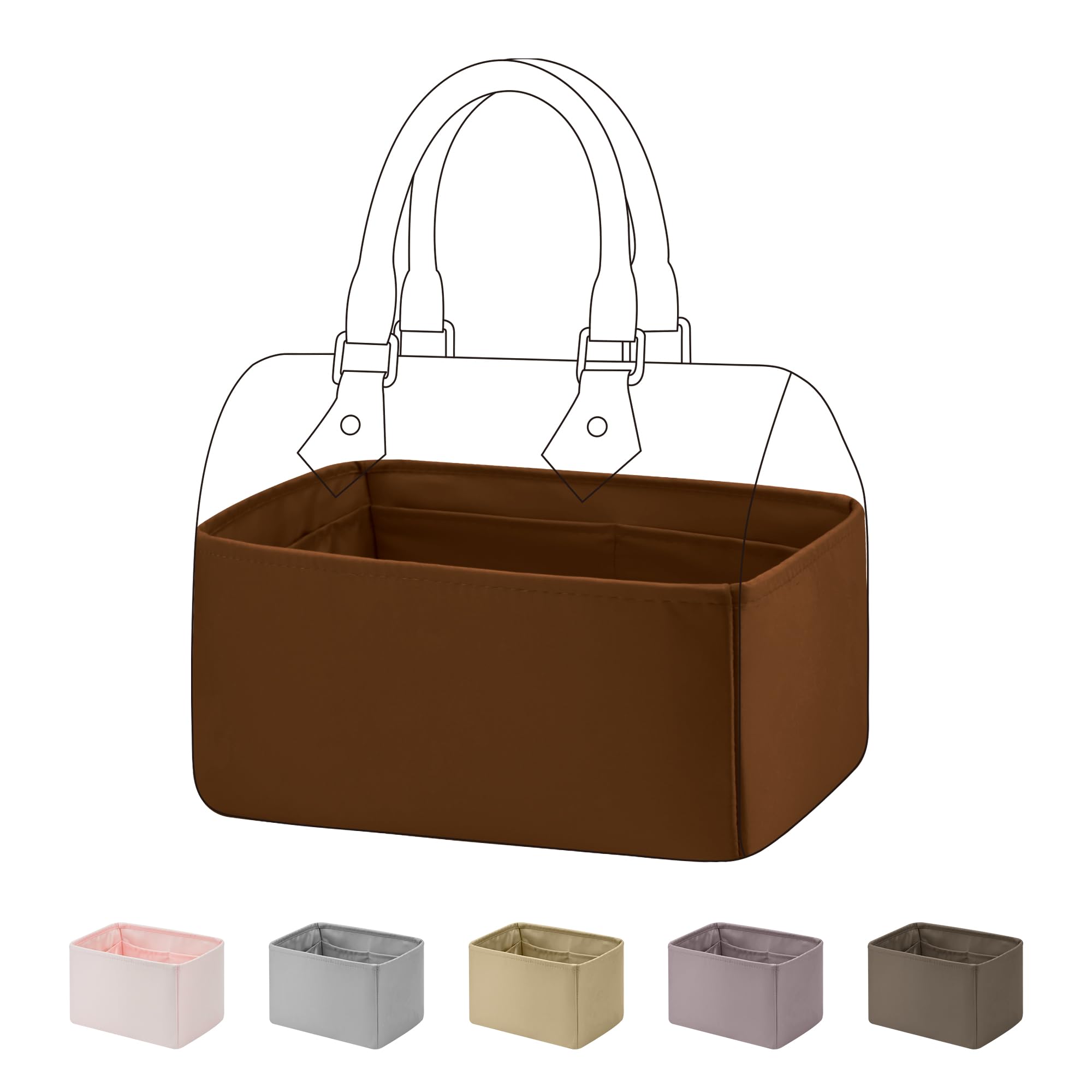 Organiseur LV Speedy 25 en soie DGAZ dorée pour sac à main de luxe