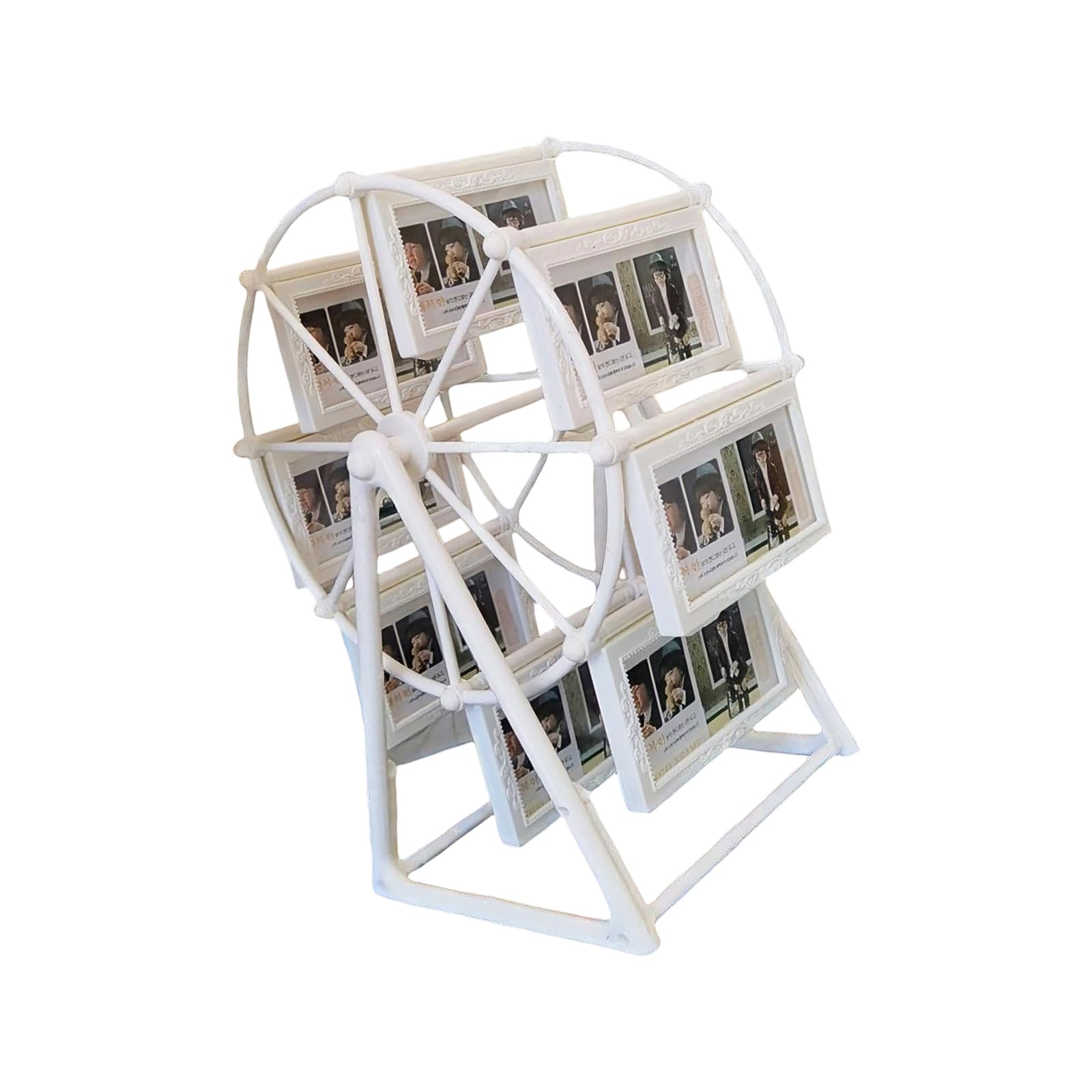 Rotating Third Wheel Picture Frame, Family Photo Shows Desktop Decorations Photo Display Carousels Rotating Third Wheel