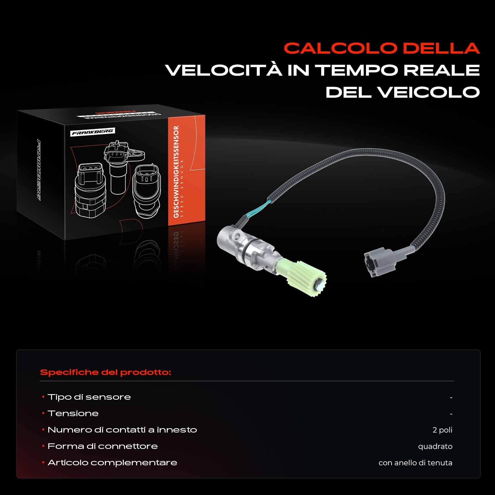 Frankberg Sensore di percorrenza Sensore albero tachimetrico Compatibile con NP300 Navara D40 Pick-up D21 Navara D22 Pick-up D22 Navara D21 Replace# 2501074P01