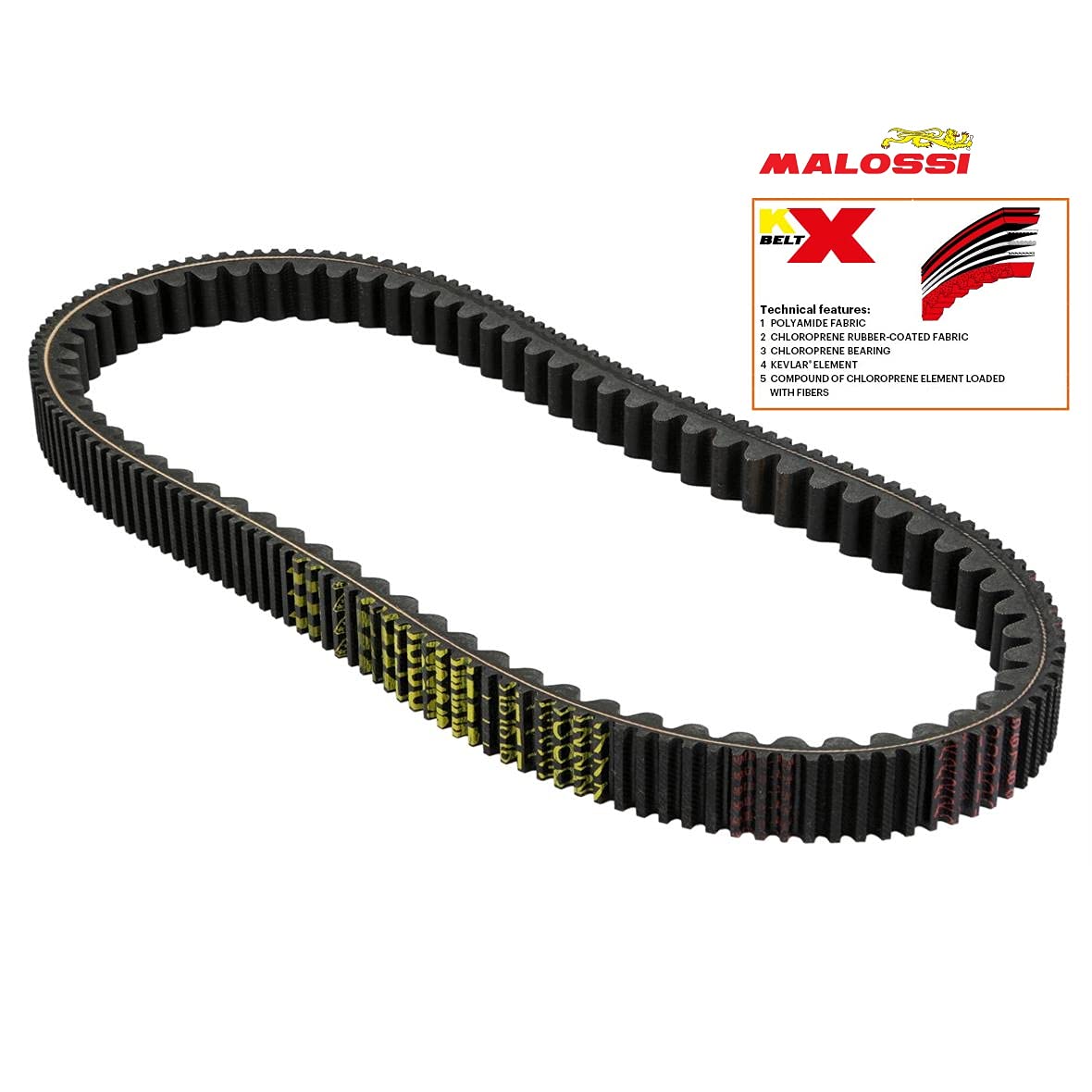 Correa de transmisión Malossi para scooter Aprilia 200 Atlantic 4T Lc 824x22x13