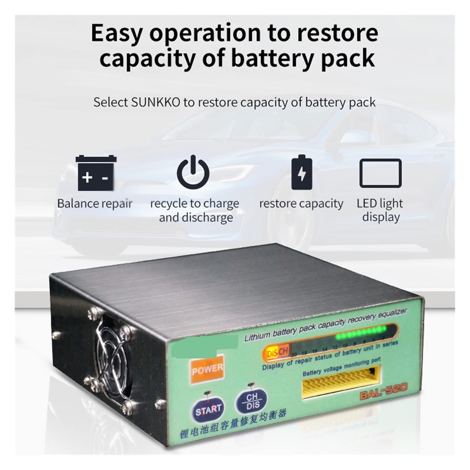 Batterietester, 5-V-Lithiumbatterie Kapazitätswiederherstellung Maschinengleichgewicht Reparaturen Instrument Lithium-Eisen-Phosphat Und Equalizer Ternary Two Types(Ternary battery)