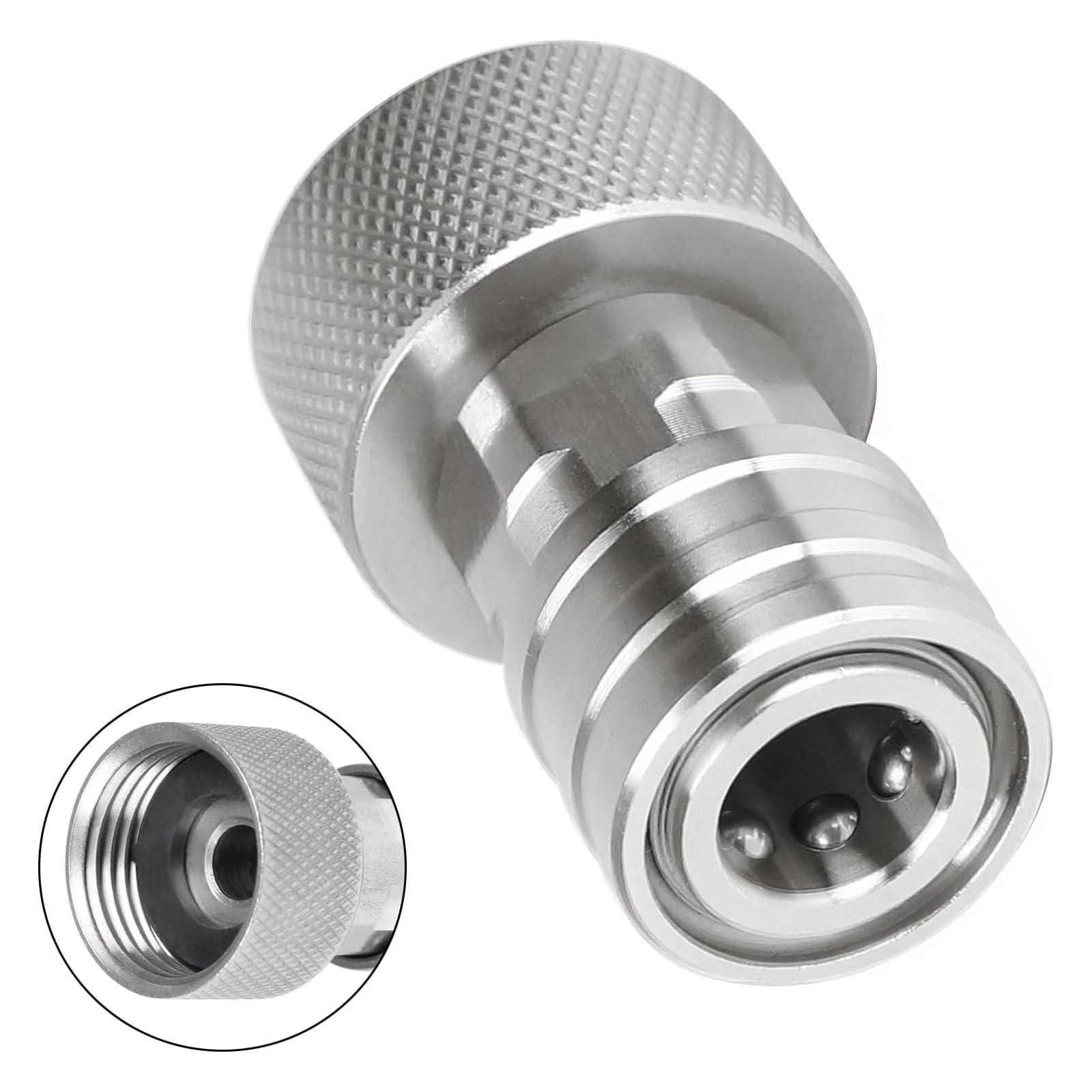 Nueayms Multicolor 3. Stainless Steel 3/4" To 1/4" Quick Connector Garden Hose Adapter High Pressure Washer Shower Nozzle High Pressure Washer Quick Connect