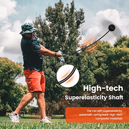 Funjump Golf Swing Trainer,Golf Training Equipment For Strength Grip Tempo & Flexibility Training Aid,46Inch For Beginner Golf Trainer Accessories #TOP1