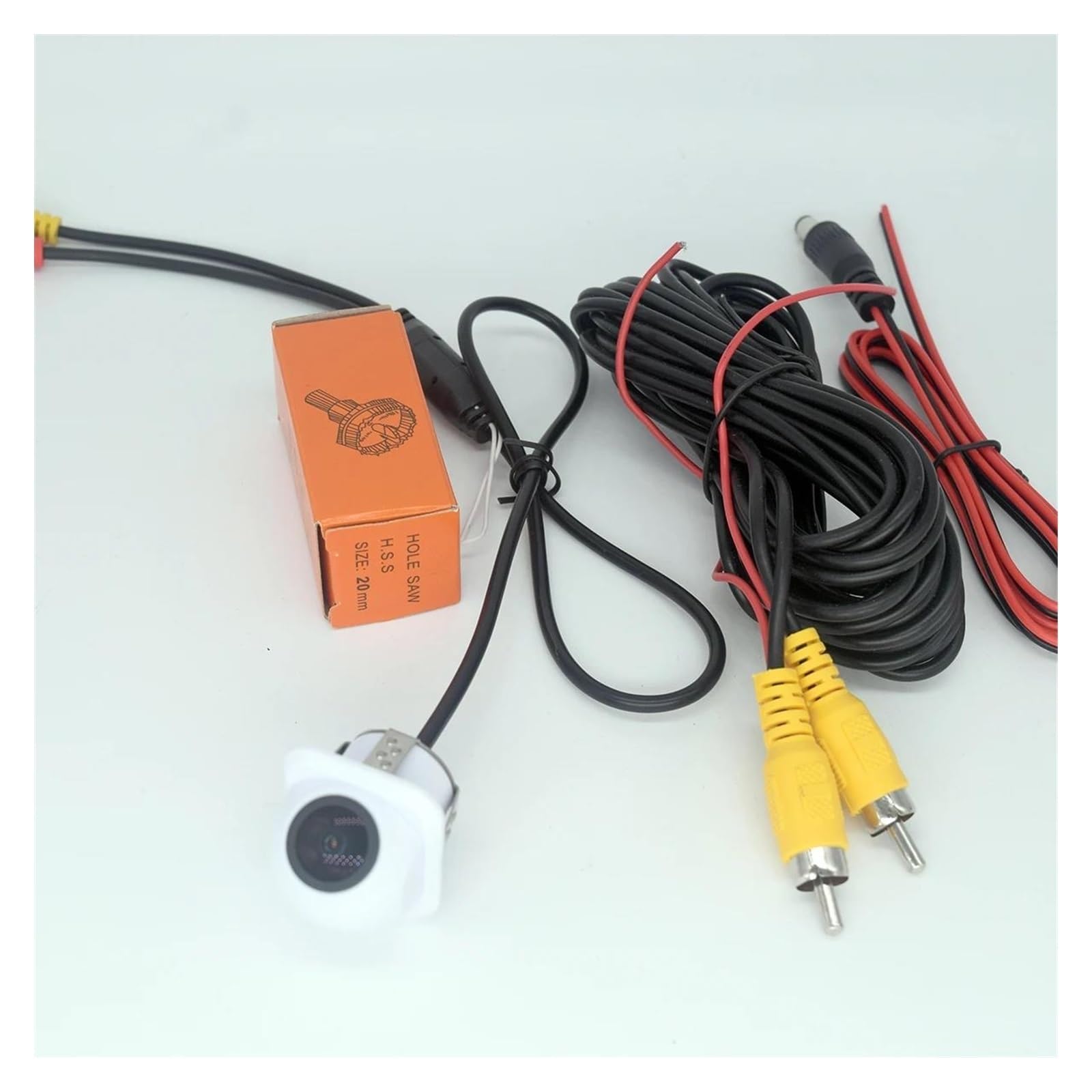 Telecamera di retromarcia senza fili Sensore CCD da 14mm Custodia bianca Starlight Night Vision HD 1080P Videocamera per vista posteriore per auto universale per dispositivo di backup inverso(AHD720P-