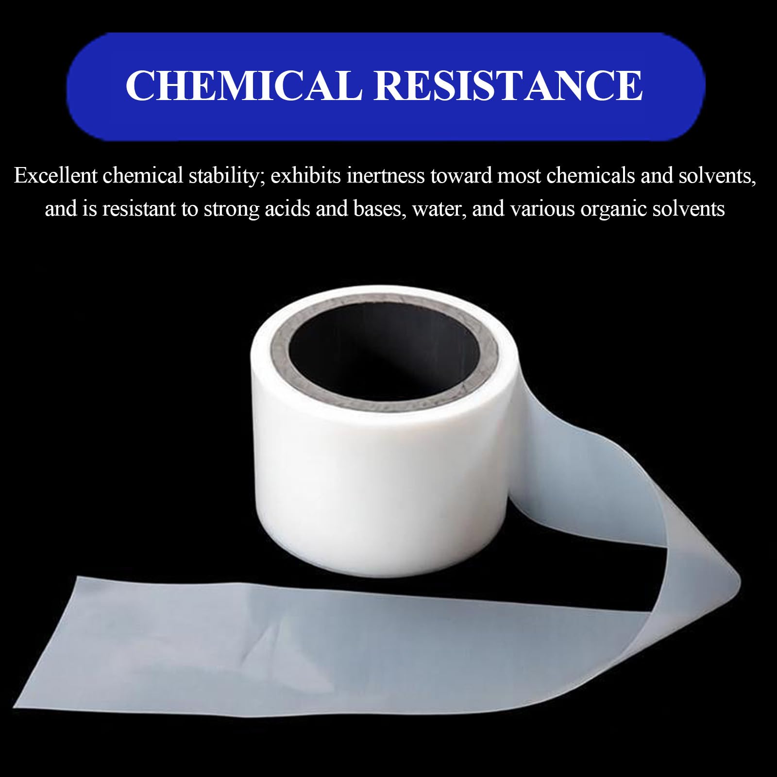 PTFE-geschälte Flexible Filmrolle | 1-kg-Rolle, antihaftbeschichtete und hitzebeständige PTFE-Folie for Dichtungen und den industriellen Einsatz.