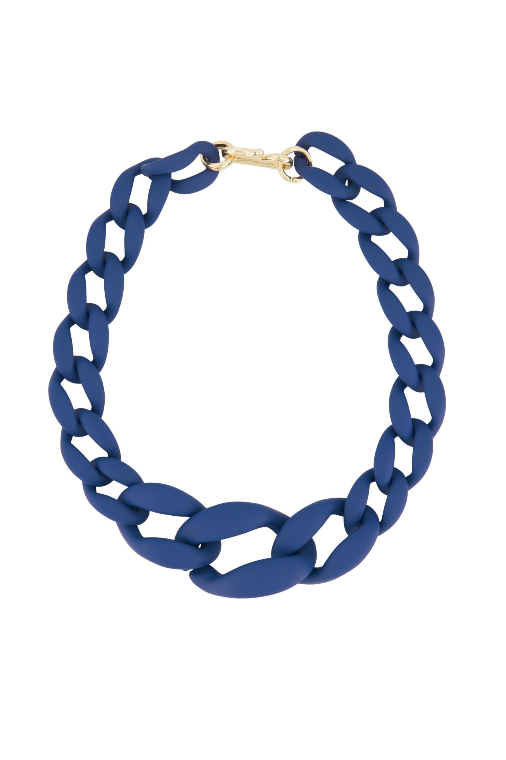 Ulla Popken Damen große Größen Übergrößen Plus Size Statement-Kette, extragroße Glieder, kurz 812033