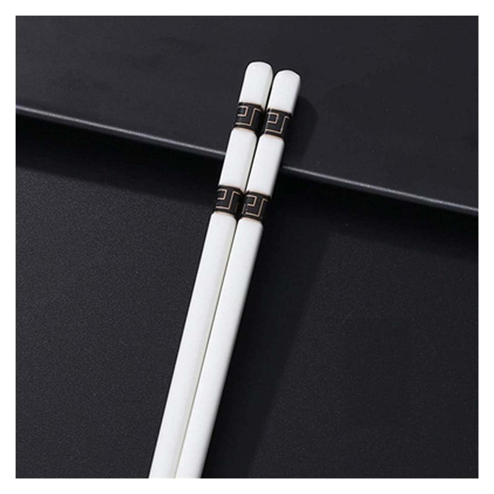 Jeu de baguettes, Chopstickshopstick Set Baguettes, 5 paires en céramique réutilisables, cadeau porcelaine blanche(8)