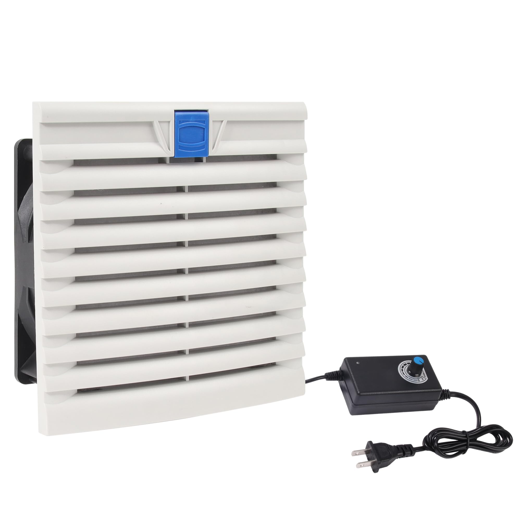 Kit de filtro de ventilador de gabinete de 150 mm x 150 mm con potente ventilador de refrigeración de 120 mm x 38 mm y controlador de velocidad, impermeable para estantes de servidores, gabinetes