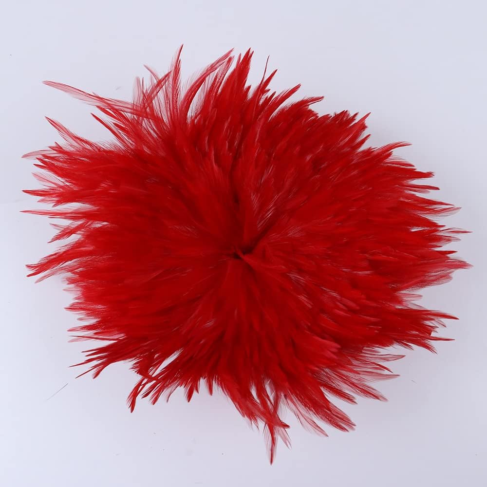 Zamihalaa - 1000pcs/lot Dyed Chicken Saddle Feather Handwork Jewelry Decoration Sewing Costume Rooster Feathers for Crafts Fly Tying