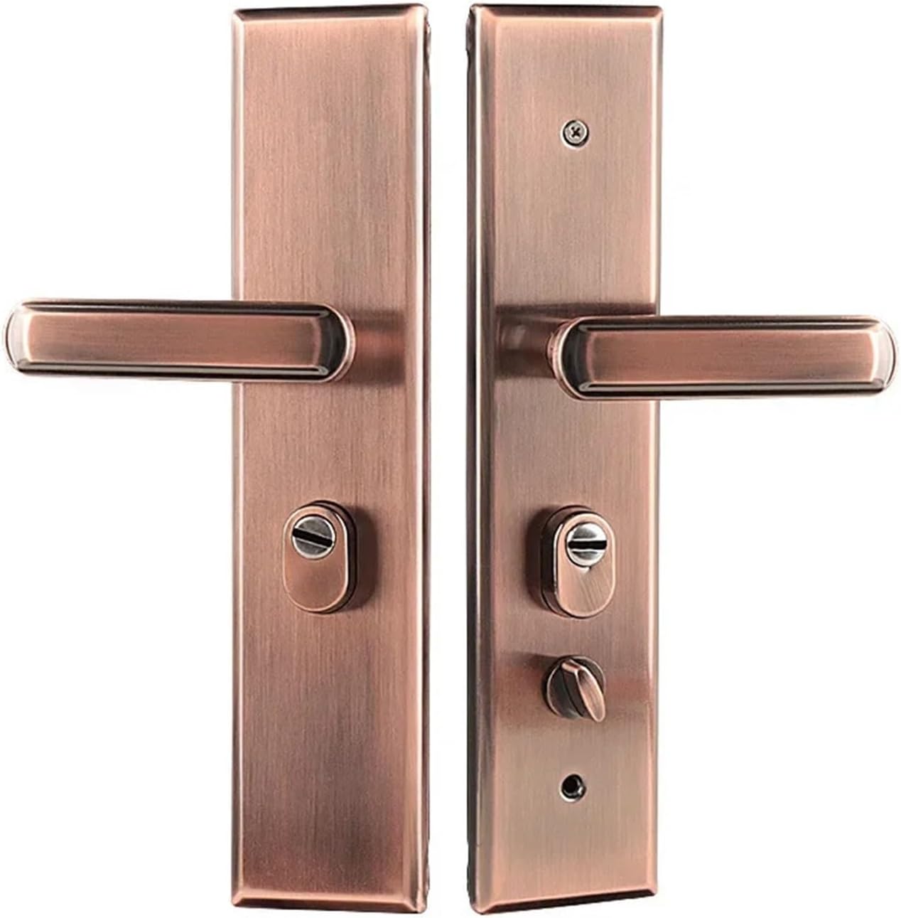 Lock Anti Theft Door Handle Panel Thickened Pry Lock Red Antique Solid