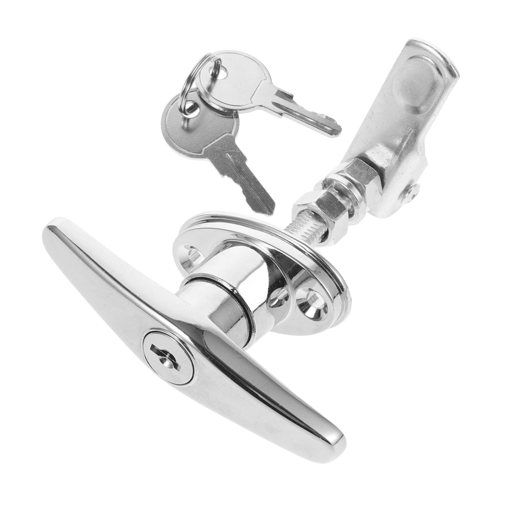 Tofficu Lot De 4 Serrures Électriques Pour Porte D'Armoire Rangement De Clés Bureau Armoire Tiroir Classeur Robuste En Alliage De Zinc Argenté