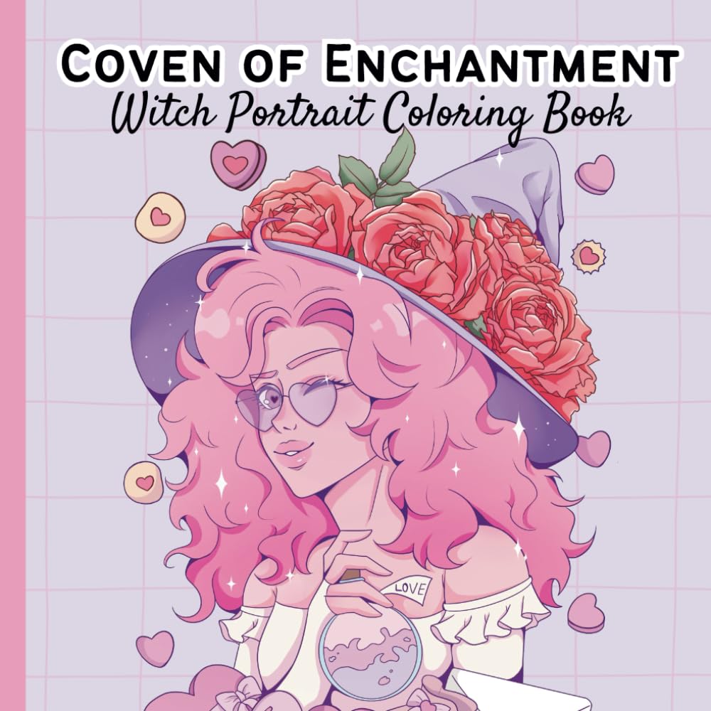 Coven of Enchantment: Witch Portrait Coloring Book