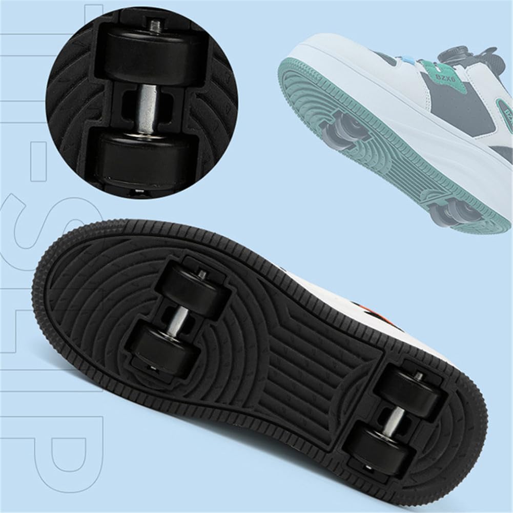ENEN Chaussure à Roulette Fille, Basket Roulette Enfant, Roller Roues Déformable Adolescents Intérieur Extérieur