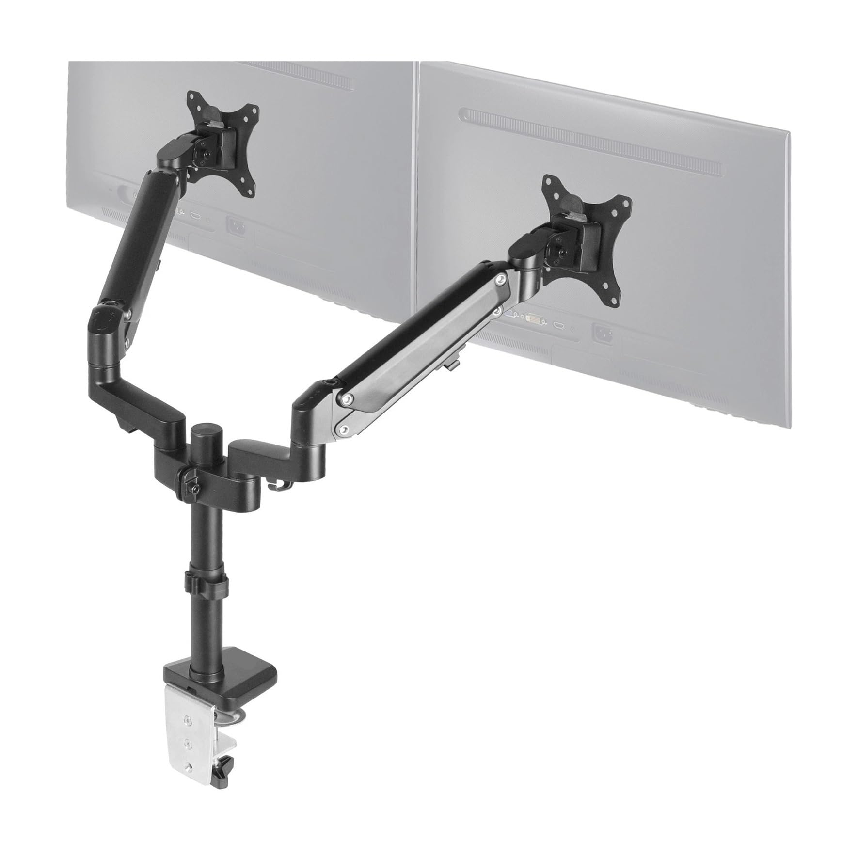 TKJfdTY Black Dual 17" To 32" Heavy Duty Computer Monitor Pneumatic Arm Desk Stand -