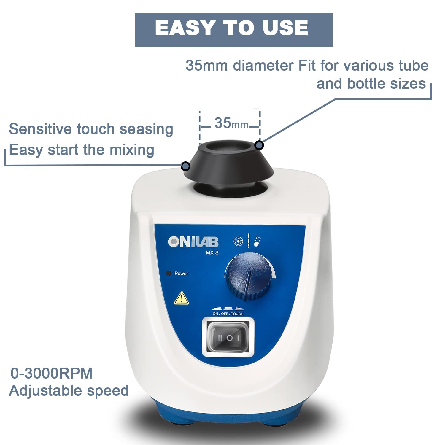 ONiLAB Vortex Mixer - Touch Start & Continuous Modes -5