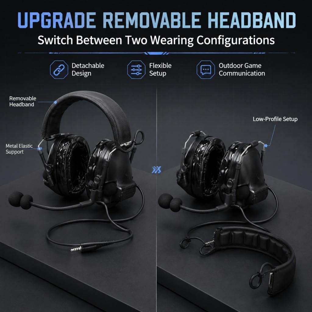 Almohadillas De Silicona Negras Repuesto For Auriculares Tácticos C3, Suaves For Los Oídos con Reducción Ruido