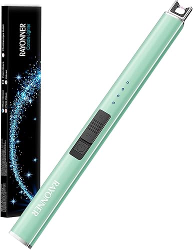 Miniatura 9 de RAYONNER Encendedor eléctrico encendedor de vela encendedor USB con interruptor de seguridad recargable plasma sin llama