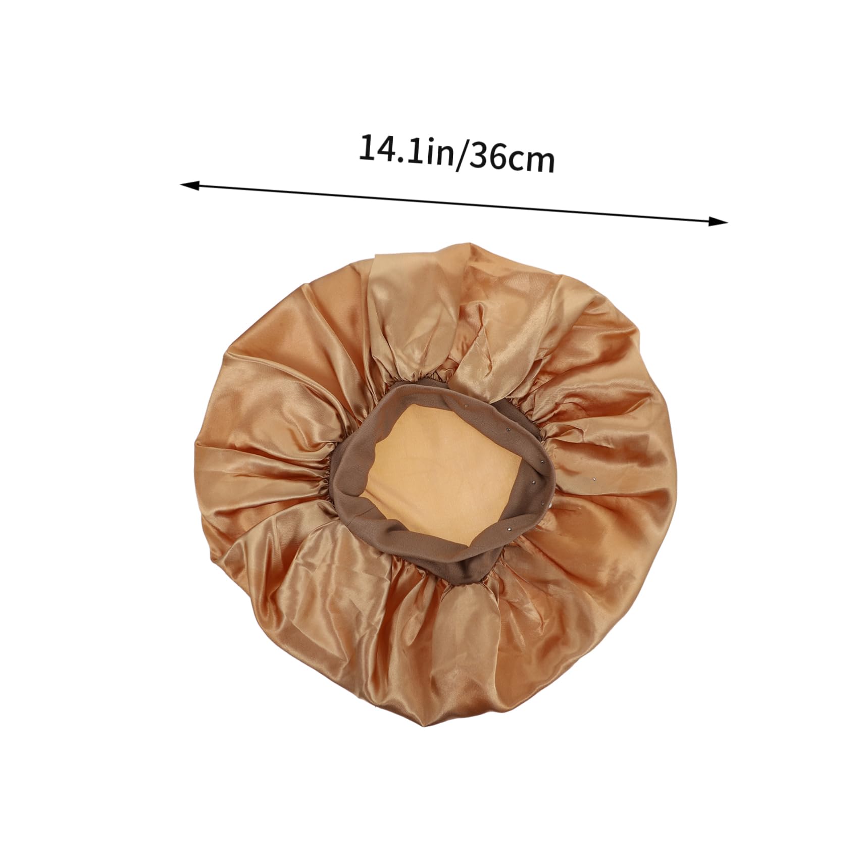 Healeved 8stücke Elastische Duschhaube Aus Wasserdichtem Material Goldene Satin Schlafhaube Für Damen Für Badezimmer Make-up Spa Und Reisen Universelle Passform