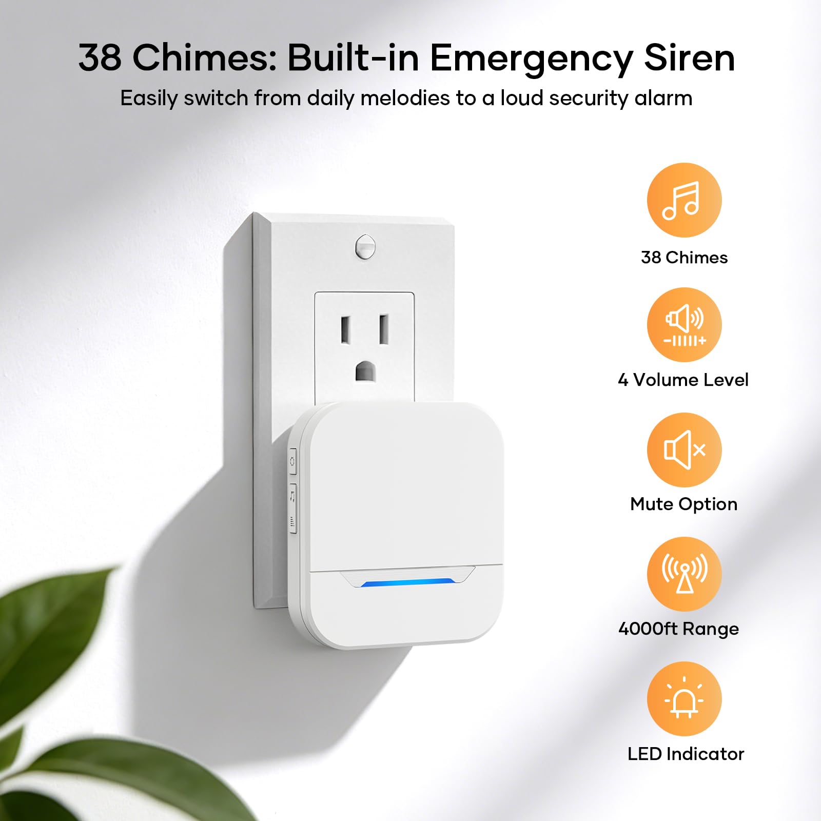 OUDAER 4000FT Wireless Door Chime - Home Security -6 OUDAER 4000FT Wireless Door Chime - Home Security -6