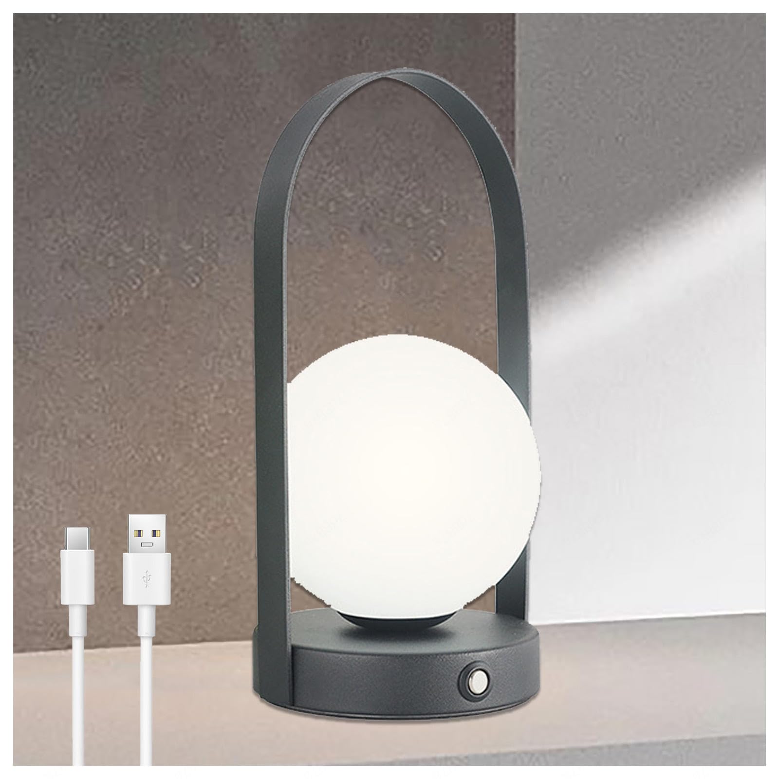 ARTSIM Lámpara Luna Luz Lectura USB Recargable Con 3 Colores Y Luminosidad Regulable, Luz Nocturna Recargable Luz Nocturna LED Para Dormitorio Sala De Estar,A