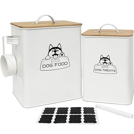Vumdua Airtight Pet Food Storage Container With Scoop - 5-6 Lb Capacity, Farmhouse Style, Black Steel - View #8