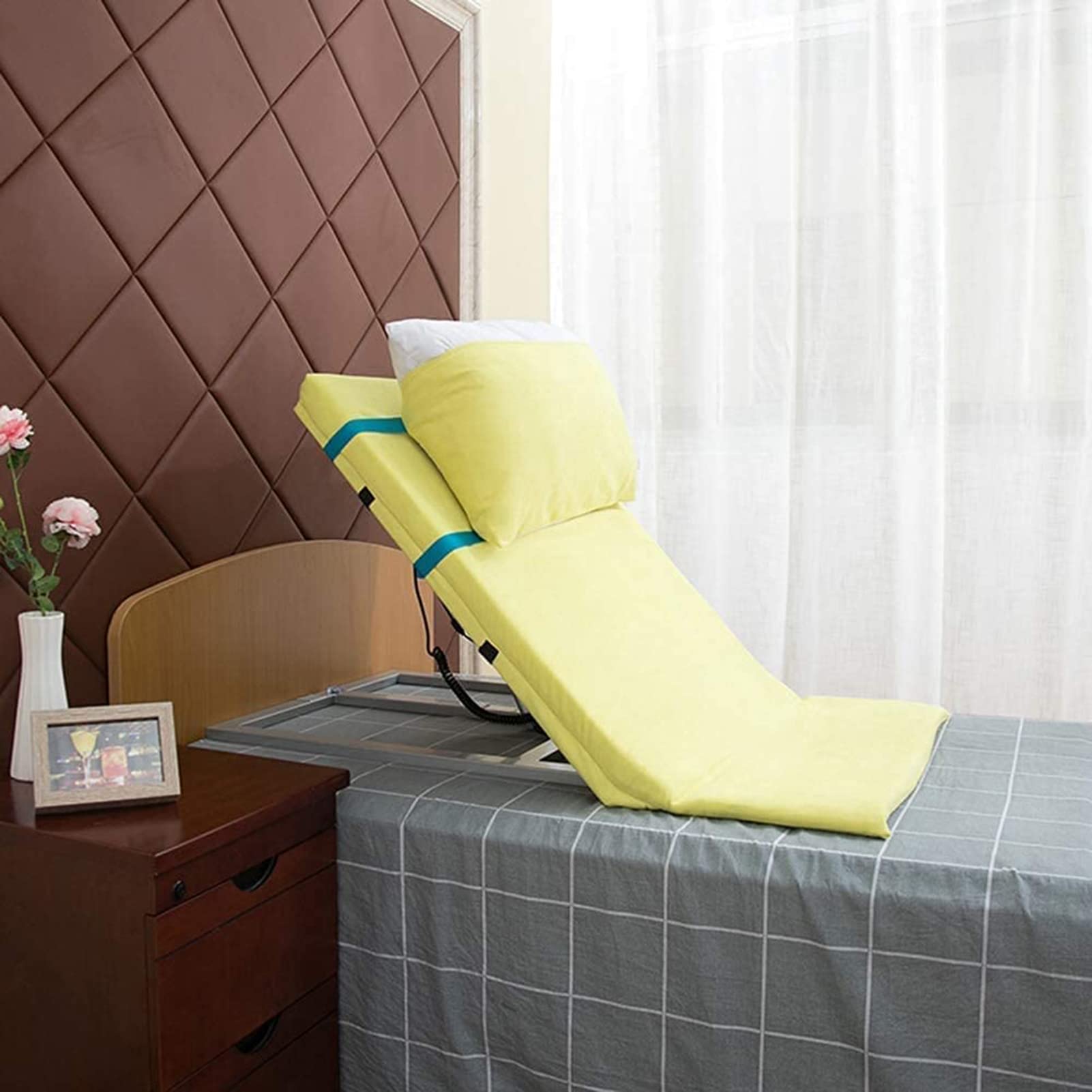 Supporto elettrico regolabile per lo schienale del letto per anziani, seduti a letto, per alleviare il dolore alla schiena, per l'assistenza domiciliare