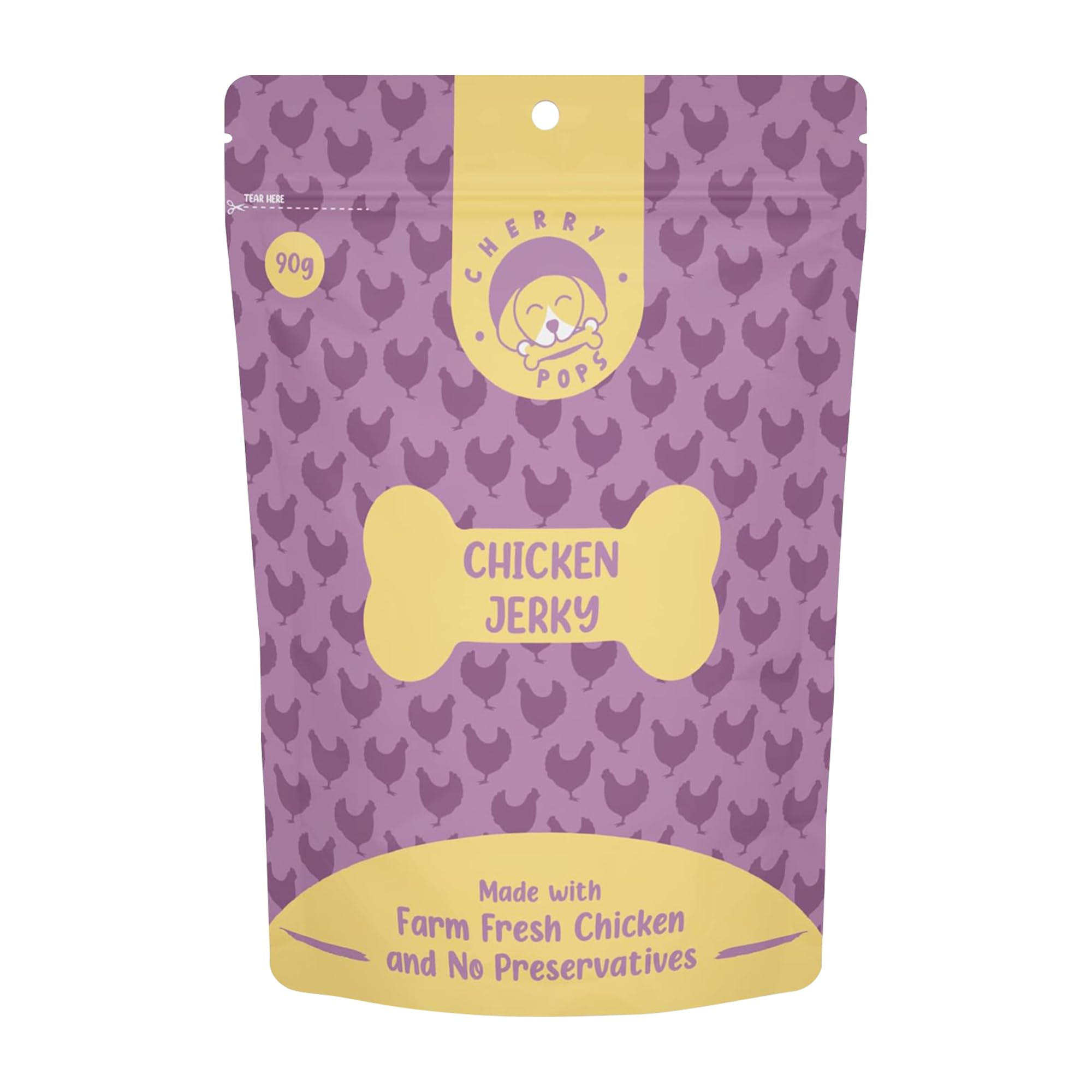 Cherrypops Chicken Jerky Dog Food & Treat with No Preservatives Gluten Free High Protein Food with Intense Flavour 90gm (Pack of 1) (B0BTW11VD5) Amazon Price History, Amazon Price Tracker