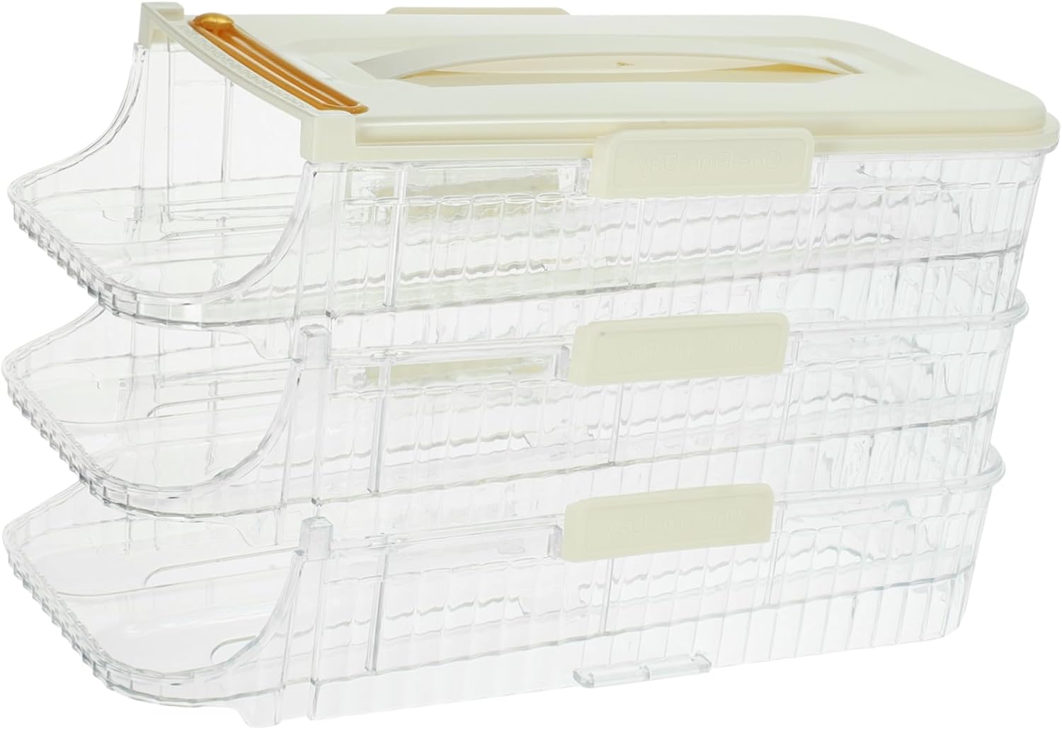 Lurrose Storage Container for Refrigerator Rolling Holder Easy Access and Clean Design for Kitchen Organization