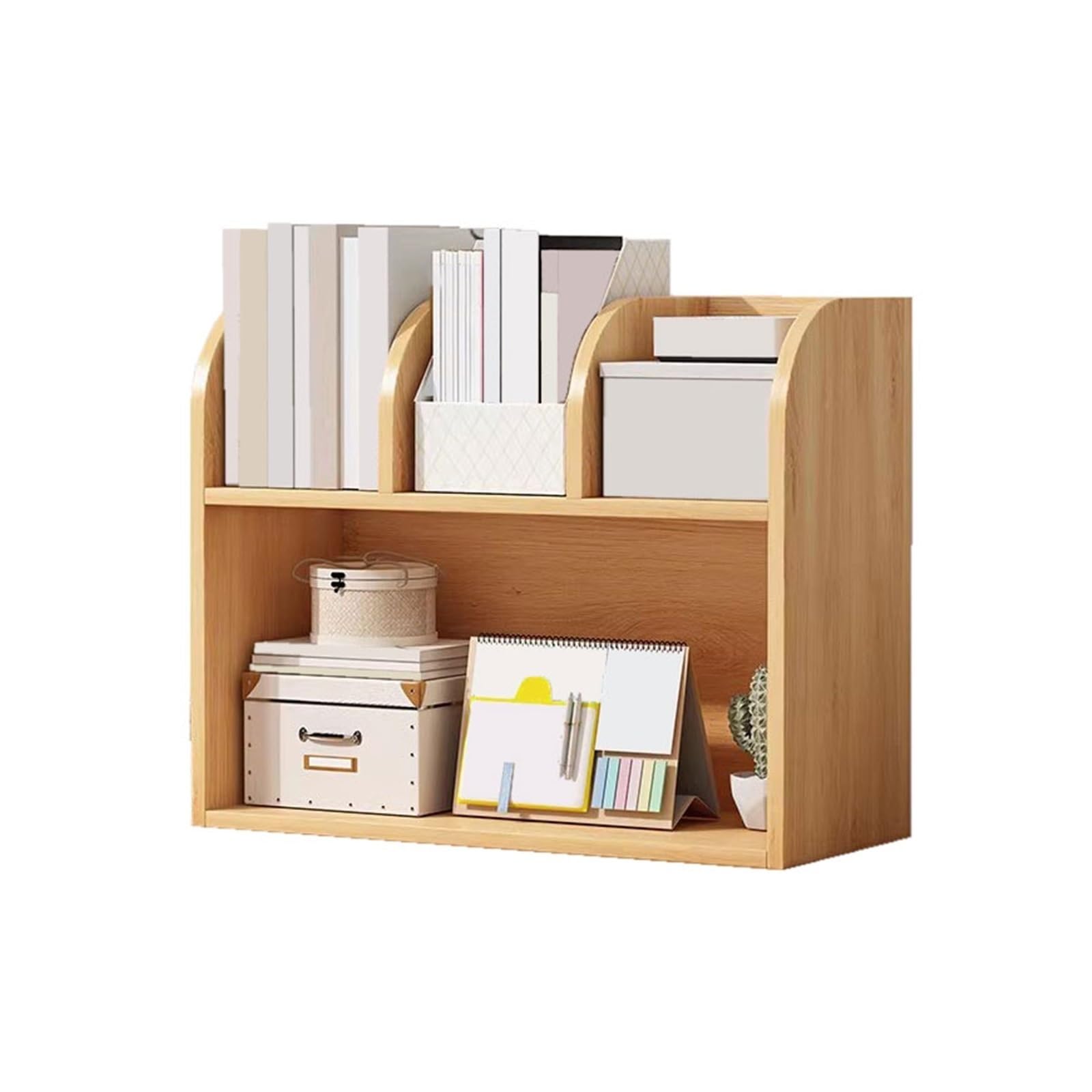 Cenz-888 Portable Bookshelf Minimalist Multi Grid Tabletop Bookshelf Home Wooden Display Storage Rack Storage Rack