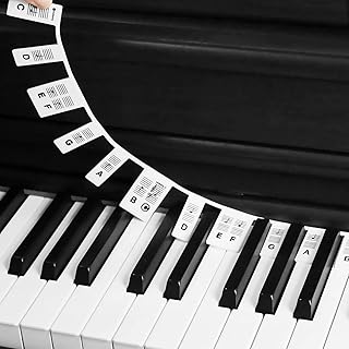 Removable Piano Keyboard Note Labels for 88 Key Full Size Piano Key Music Notes Letter Label Reusable Silicone Piano Keyboard Stickers Piano Notes Guide for Beginner for Kids Beginners