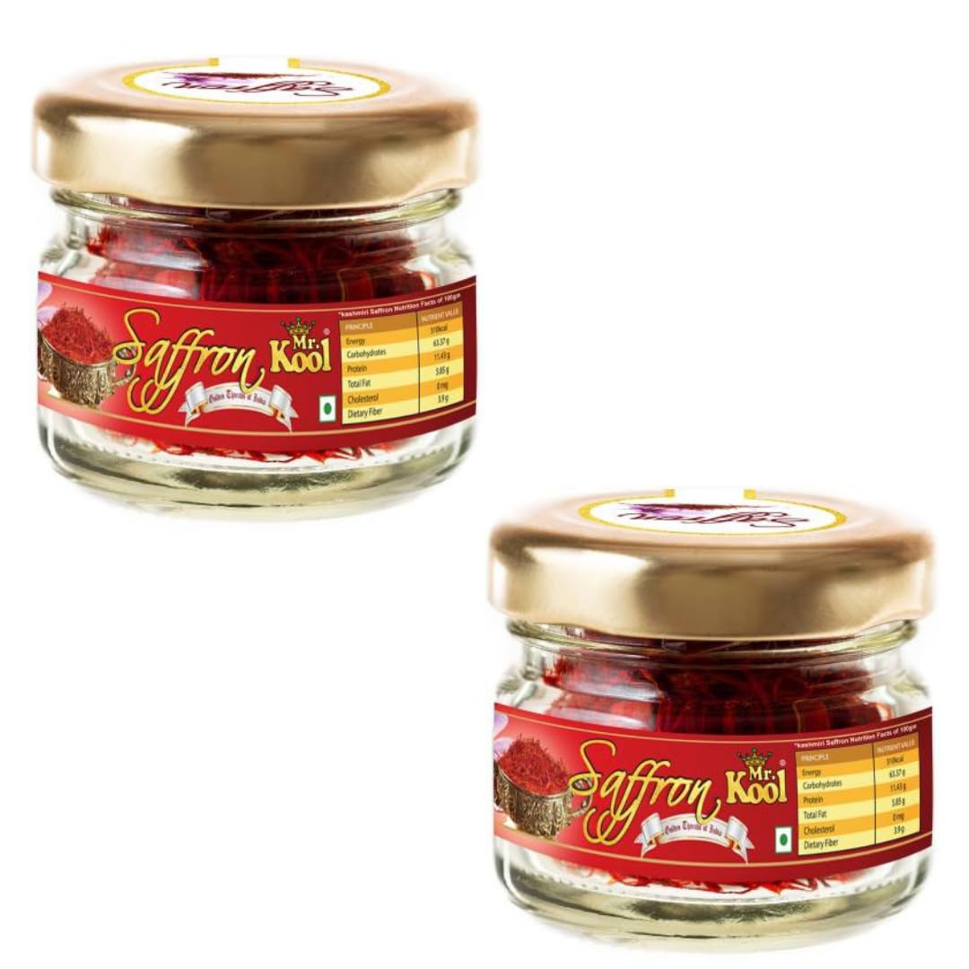 Mr. Kool 100% Pure, Natural, Premium Certified A++ Grade, Kashmiri Original Saffron/Kesar For Biryani, Skin Care, Sweets 1 Gm X 2 Pack of Combo (B09MRTQH8L) Amazon Price History, Amazon Price Tracker