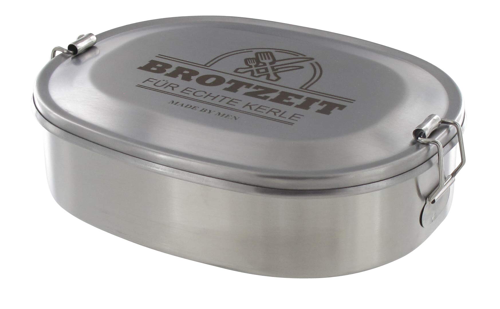 Meinbecher Porta Pranzo In Acciaio Inox Con Incisione Laser 'Waidmannsheil' - Idea Regalo Per Cacciatori, 18x14x5 Cm