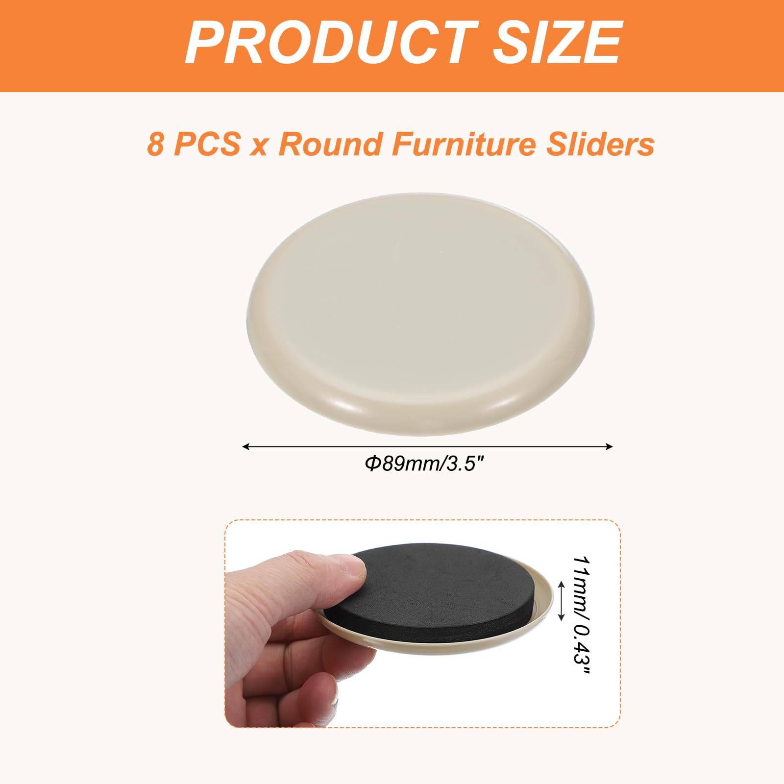 PATIKIL 3 1/2" Furniture Sliders - Image 2