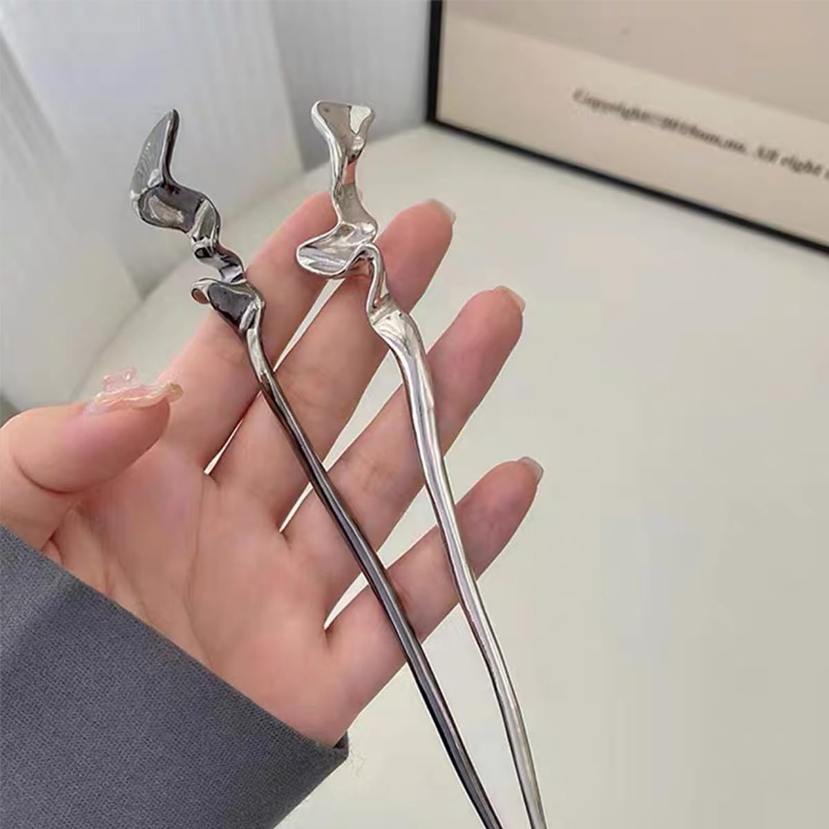 6 PCS Spiral Snake Metal Hair Sticks Vintage Girls Hair Chopsticks Sword Simple and Elegant Headdress Chinese Style Sticks Elegant Vintage Simple for Girl Woman - Image 4